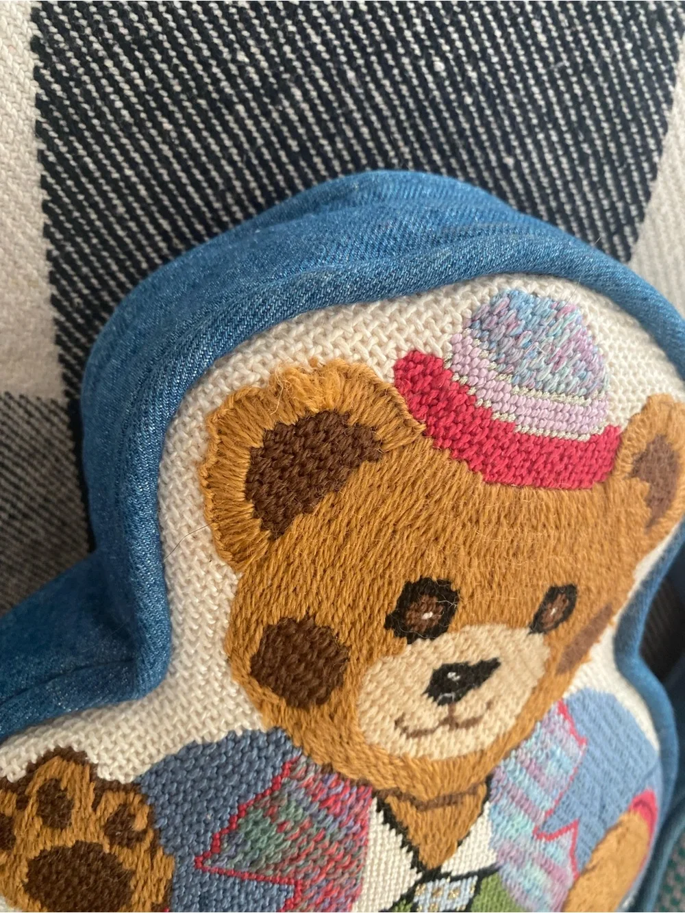 Handmade vintage needlepoint